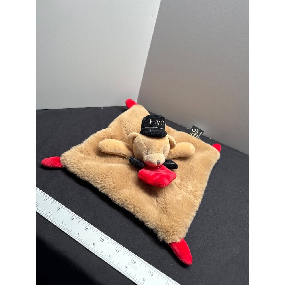 F.A.O. Schwarz Plush Security Blanket Teddy Bear Lovey Sleep Soother 2018 Polyes